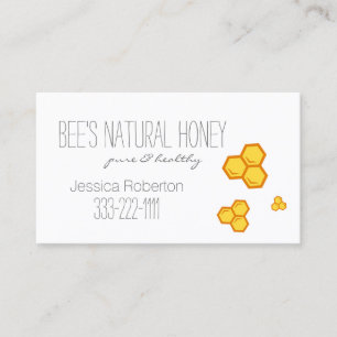 Honey Seller Beekeeper Honeycomb Design Card