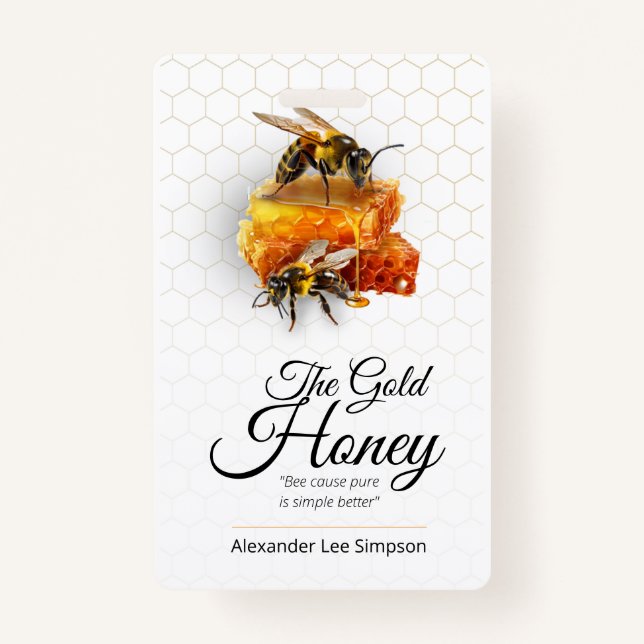 Honey Seller - Beekeeper  ID Badge (Front)