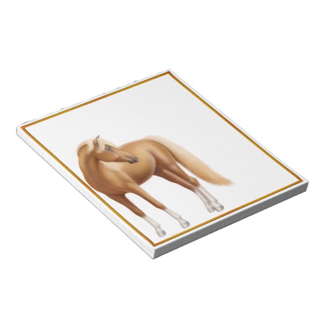 Honey Sorrel Riding Horse Notepad (Angled)