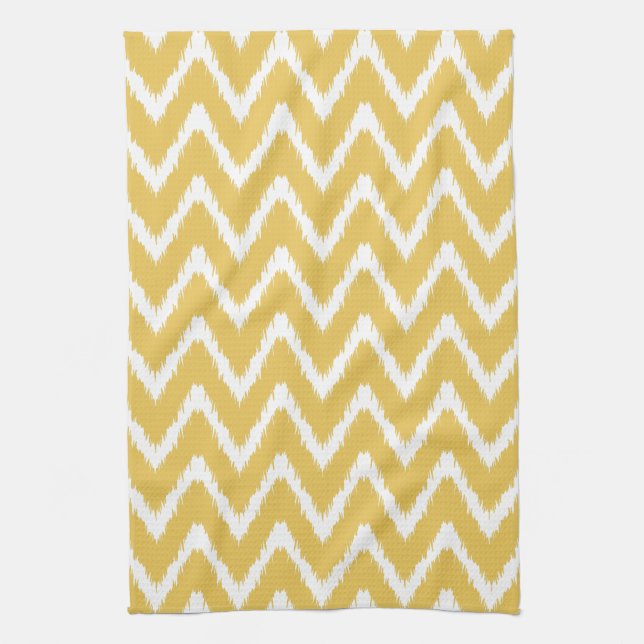 Honey Southern Cottage Chevrons Tea Towel (Vertical)