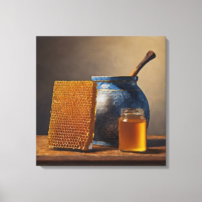 Honey Still life - Wrapped Canvas Print (Front)