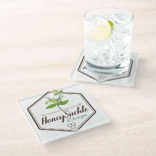 Honey Suckle  Glass Coaster