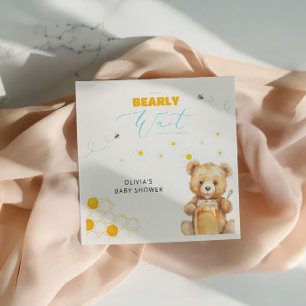 Honey Teddy Bear Boy Girl Baby Shower Napkin
