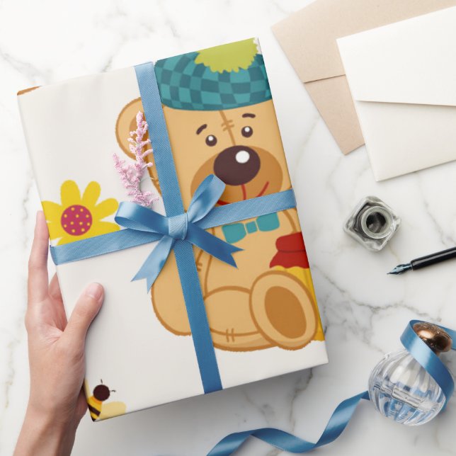 Honey Teddy Bears  Wrapping Paper (Gifting)