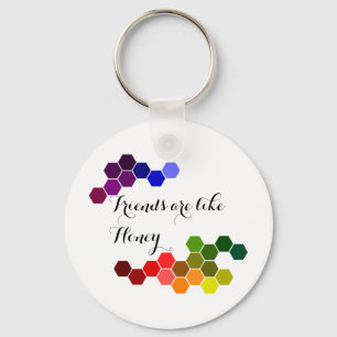 Honey Theme With Positive Words Key Ring
