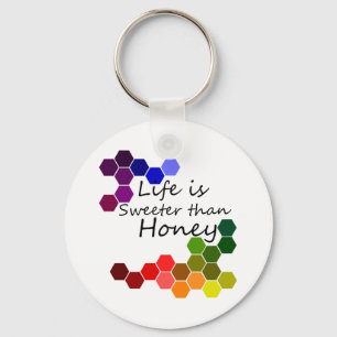 Honey Theme With Positive Words Key Ring