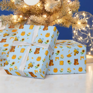 Honey-themed wrapping paper