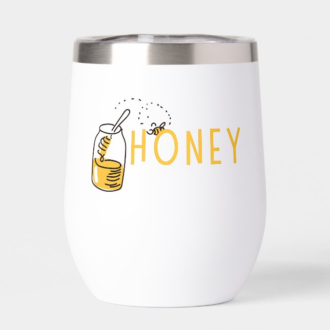Honey Thermal Wine Tumbler (Back)