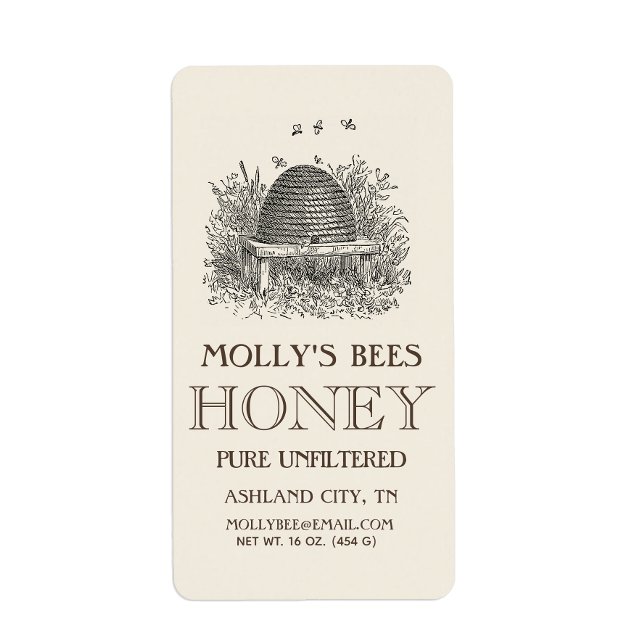 Honey Vintage Skep Ivory Label (Creator Uploaded)