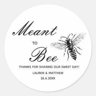Honey Wedding Thank You Classic Round Sticker