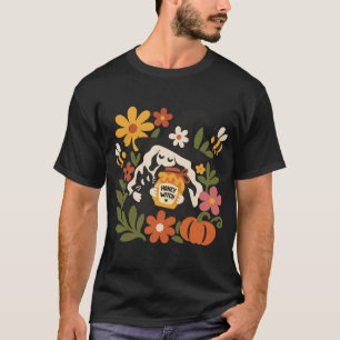 Honey Witch Black Cat Halloween Bees T-Shirt