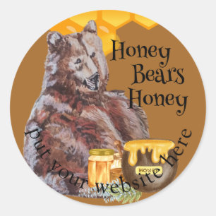 honey with a bear label