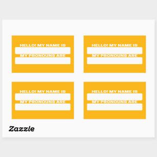 Honey Yellow Name & Pronoun Labels