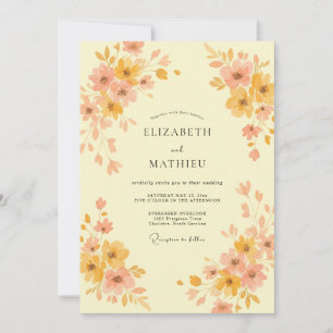 Honey Yellow Radiant Spring Wedding Invitation