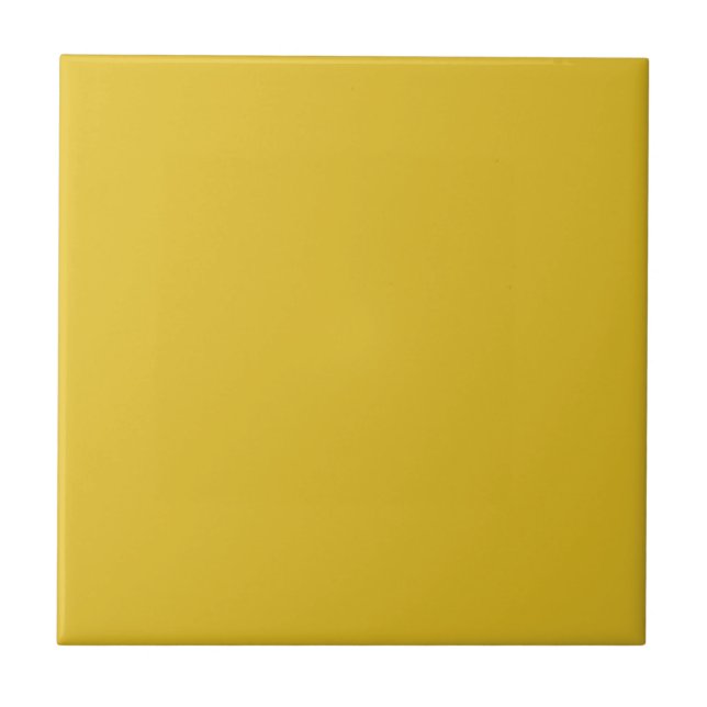 Honey Yellow Solid Colour | Classic Elegant Tile (Front)