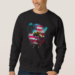 Honeybee and bumble bee for American hive beekeepe Sweatshirt
