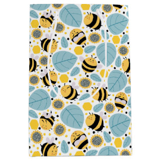 Honeybee and Sunflowers Medium Gift Bag