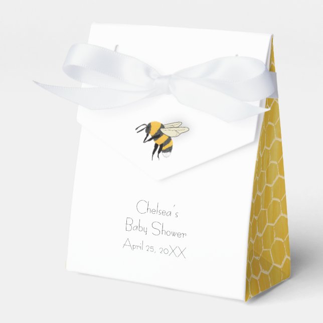 Honeybee Baby Shower Favour Box (Front Side)