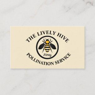 Honeybee Beekeeper Pollination Service Honey Sales Business Card