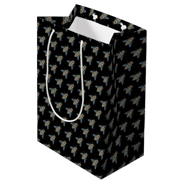 Honeybee (black) - Gift Bag (Back Angled)