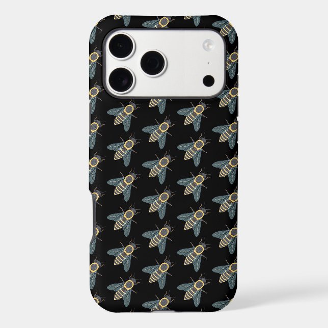 Honeybee (black) - iPhone (16 Pro Max) Case (Back)