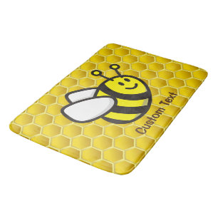 Honeybee Cartoon Bath Mat