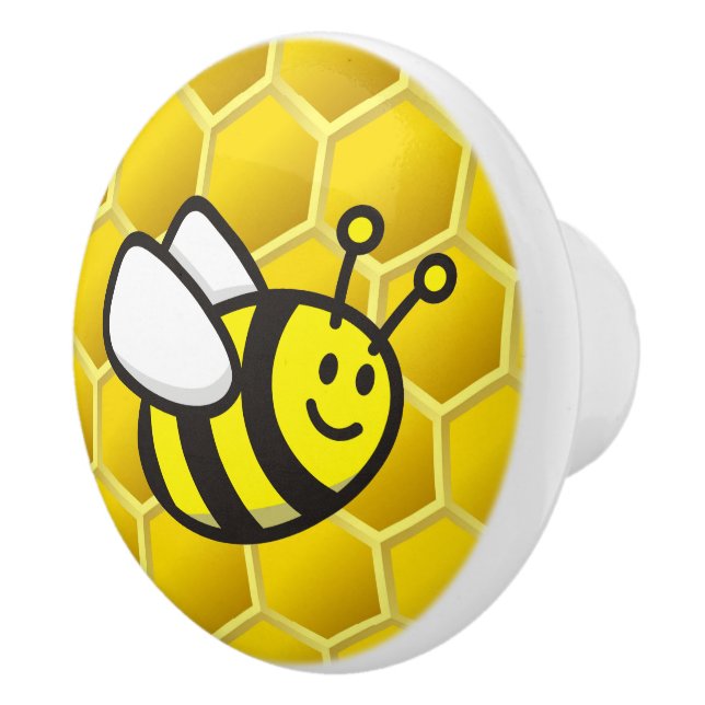 Honeybee Cartoon Ceramic Knob (Right)