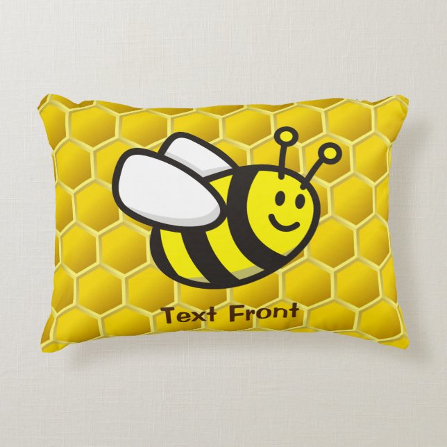 Honeybee Cartoon Decorative Cushion (Front)