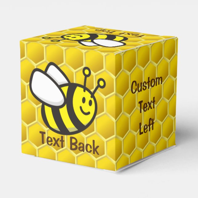 Honeybee Cartoon Favour Box (Back Side)