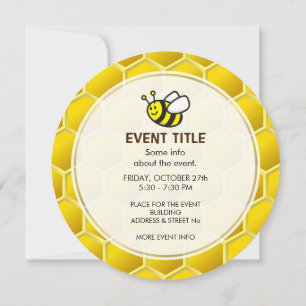 Honeybee Cartoon Invitation