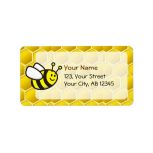 Honeybee Cartoon Label