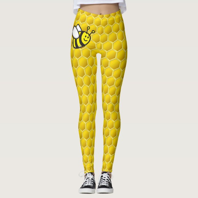 Honeybee Cartoon Leggings (Front)