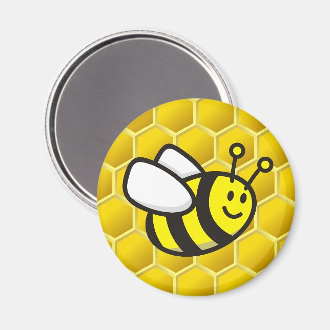 Honeybee Cartoon Magnet (Front/Back)