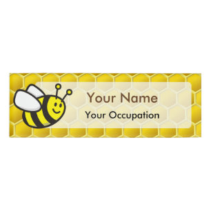 Honeybee Cartoon Name Tag