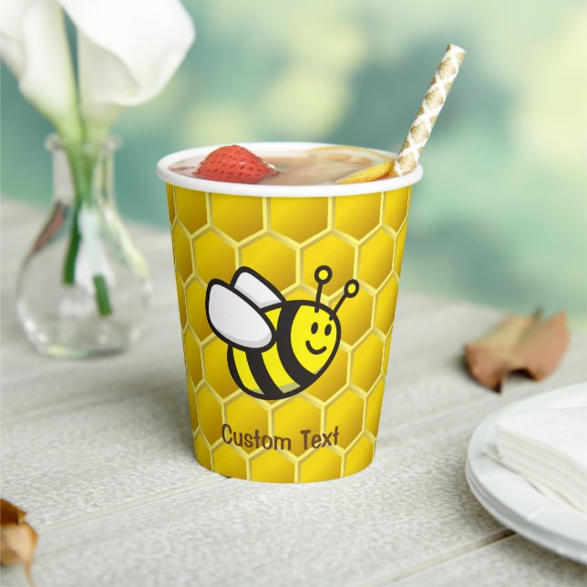 Honeybee Cartoon Paper Cups (Insitu)