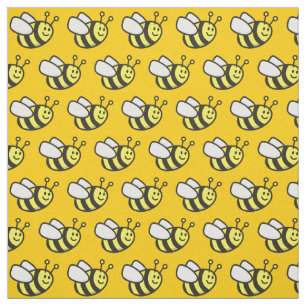 Honeybee Cartoon Pattern Fabric