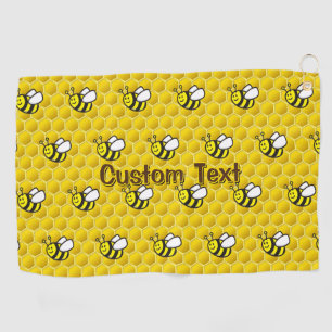 Honeybee Cartoon Pattern Golf Towel