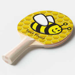 Honeybee Cartoon Ping Pong Paddle
