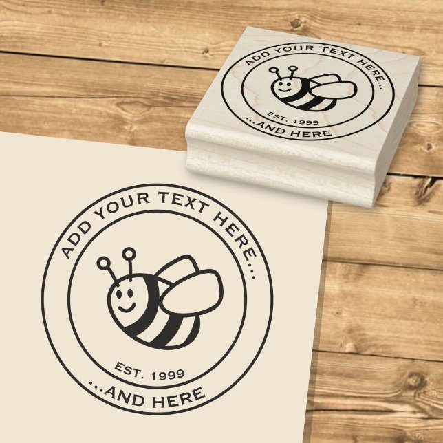 Honeybee Cartoon Rubber Stamp (Creator Uploaded)