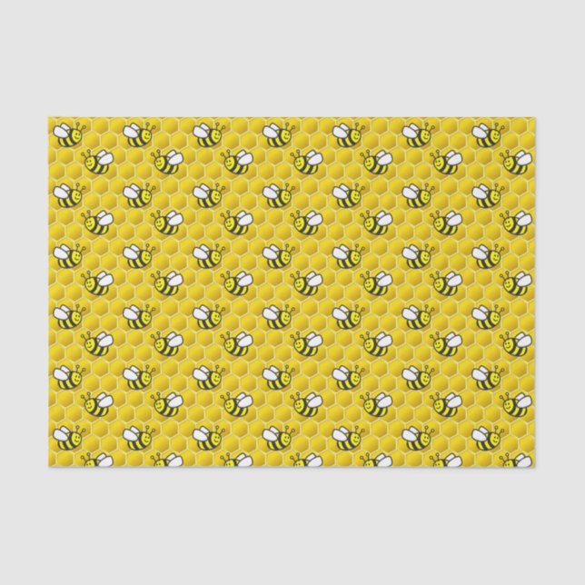 Honeybee cartoon tissue paper (Front)