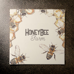 HoneyBee Farm Honeycomb Bees | Ceramic Tile