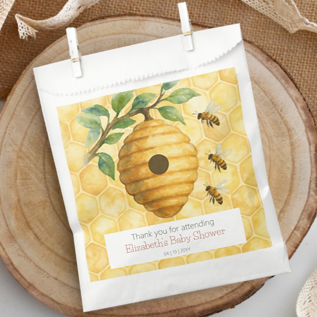 Honeybee Hive Baby Shower Favour Bags (Honeybee Hive Baby Shower Favor Bag)