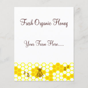 Honeybee Honey Custom Tags / Flyer