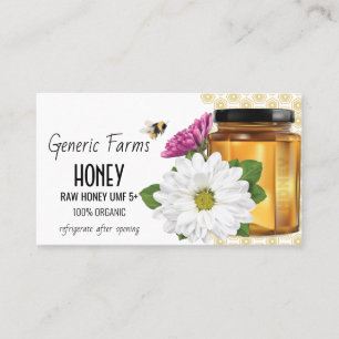 Honeybee Honey Product Sample Business Card