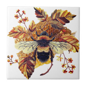  HoneyBee HoneyComb Autumn White   Tile