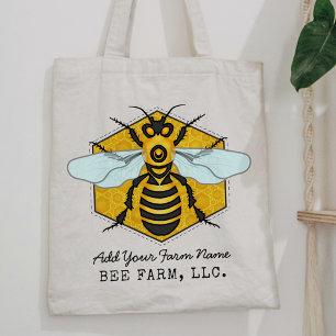 Honeybee Honeycomb Bee Farm Apiary Personalised Tote Bag