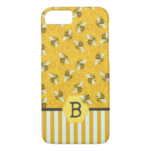 Honeybee Honeycomb Bumble Bee Monogram Pattern Case-Mate iPhone Case