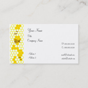 Honeybee Honeycomb Custom Business Cards