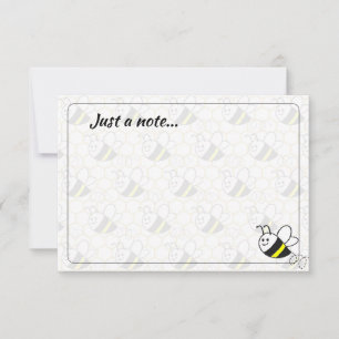 Honeybee Honeycomb Drawing Just a Note Card