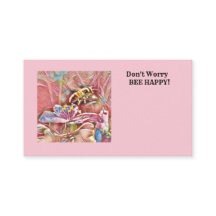 HONEYBEE ON A SPIDERWART PINK - FLORIST CARD
